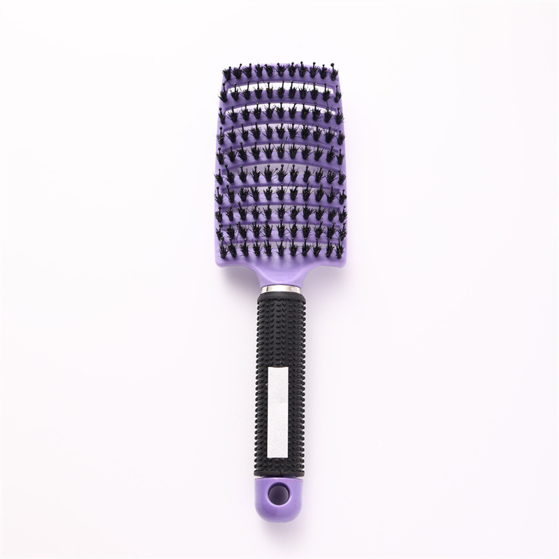 Purple double hair [large curved comb with rubber coating]