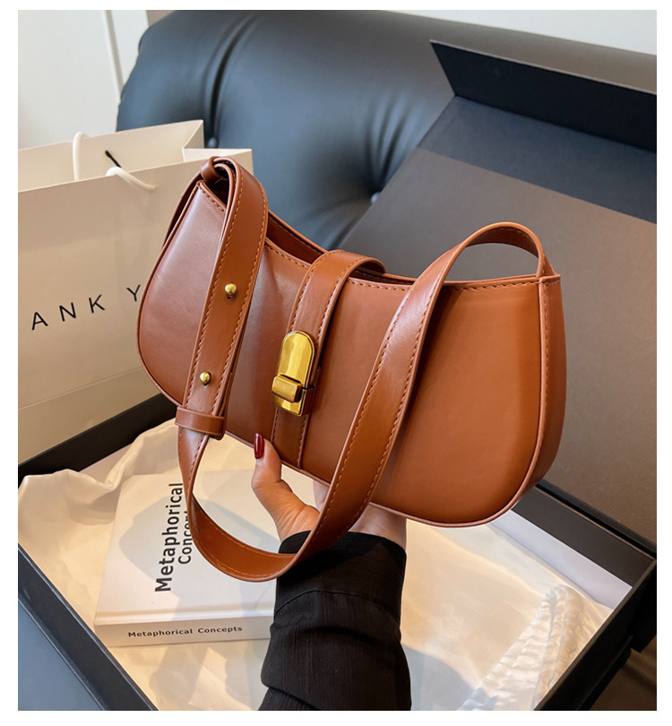 Borsa sotto le ascelle strutturata moda urbana semplice 2023 Borsa a tracolla borsa a tracolla da donna versatile autunno nuovo temperamento_voghion.com