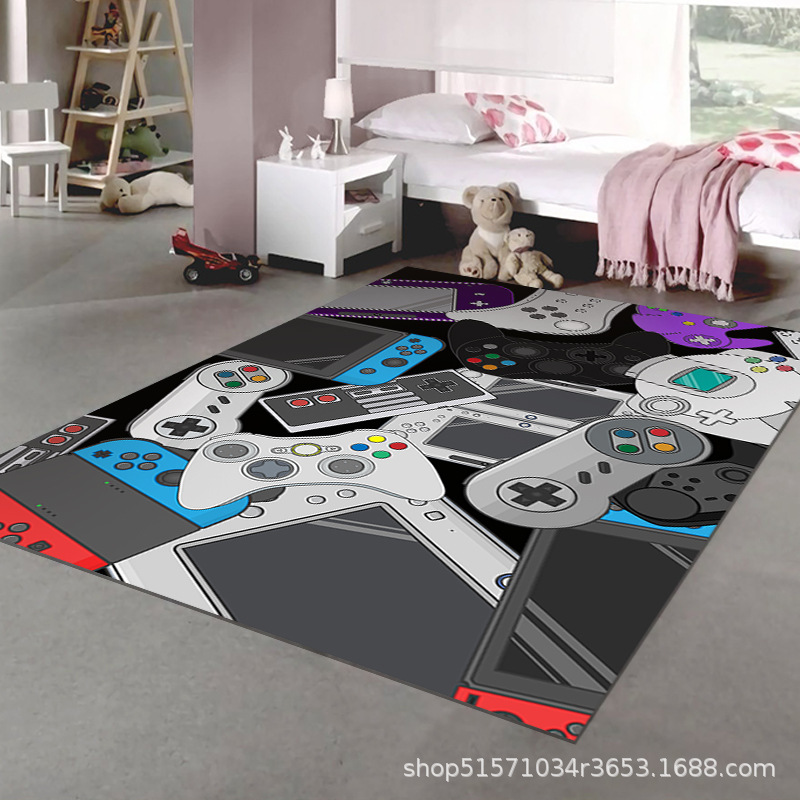 Máquina de juego al por mayor transfronteriza alfombra de dibujos animados de videojuegos mango juego alfombra cyberpunk e-sports alfombra decorativa