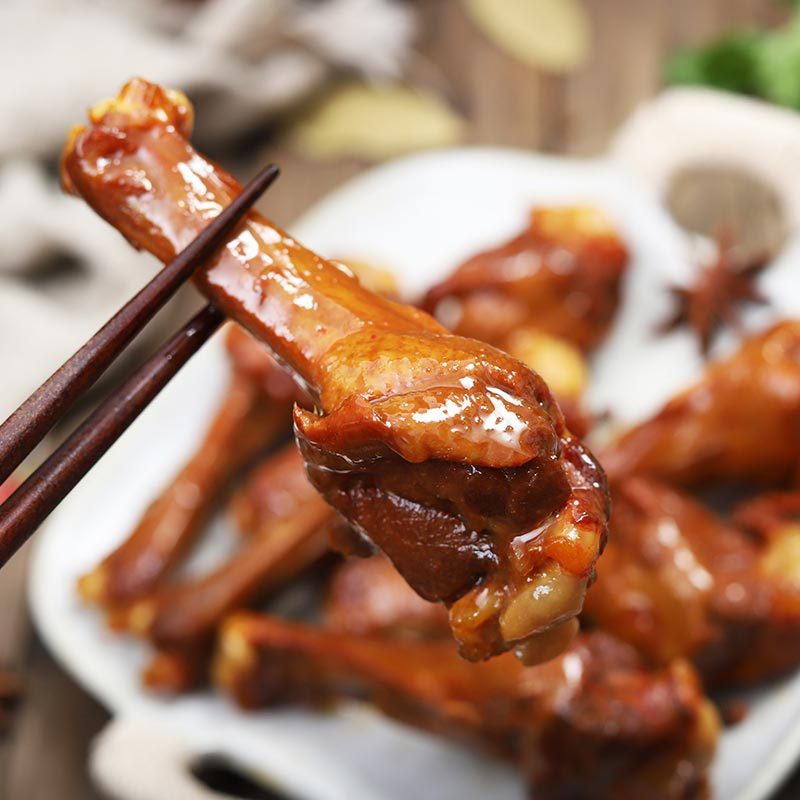 周老爹香辣翅根10包*42g香辣味卤味零食开袋即食【q】|undefined