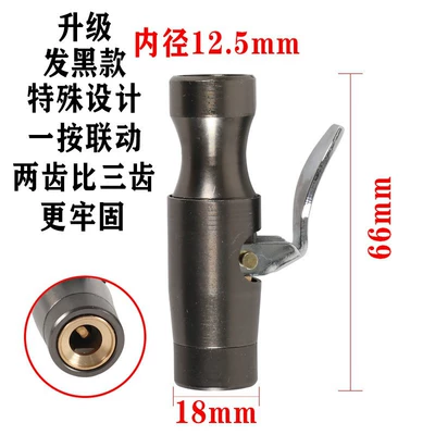 Tire pressure gauge inflation hose, inflator Air pressure gauge/tire pressure gauge - self-locking-german-style-head-black-standalone-head