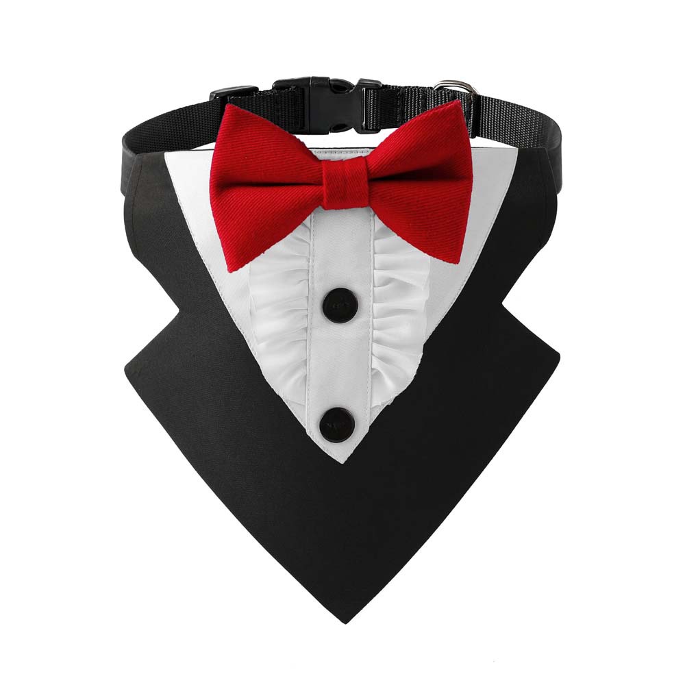 Tanpopo transfronterizo nuevo estilo británico traje de encaje perro saliva toalla boda triángulo toalla mascota bufanda