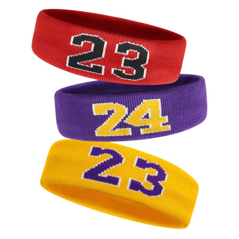 Cross-Border Sports Headbands with Numbers, Basketball Sweat-Absorbing Headbands, Fitness Headbands, Running Headbands, Fan Headbands, Children's Anti-Sweat Headbands