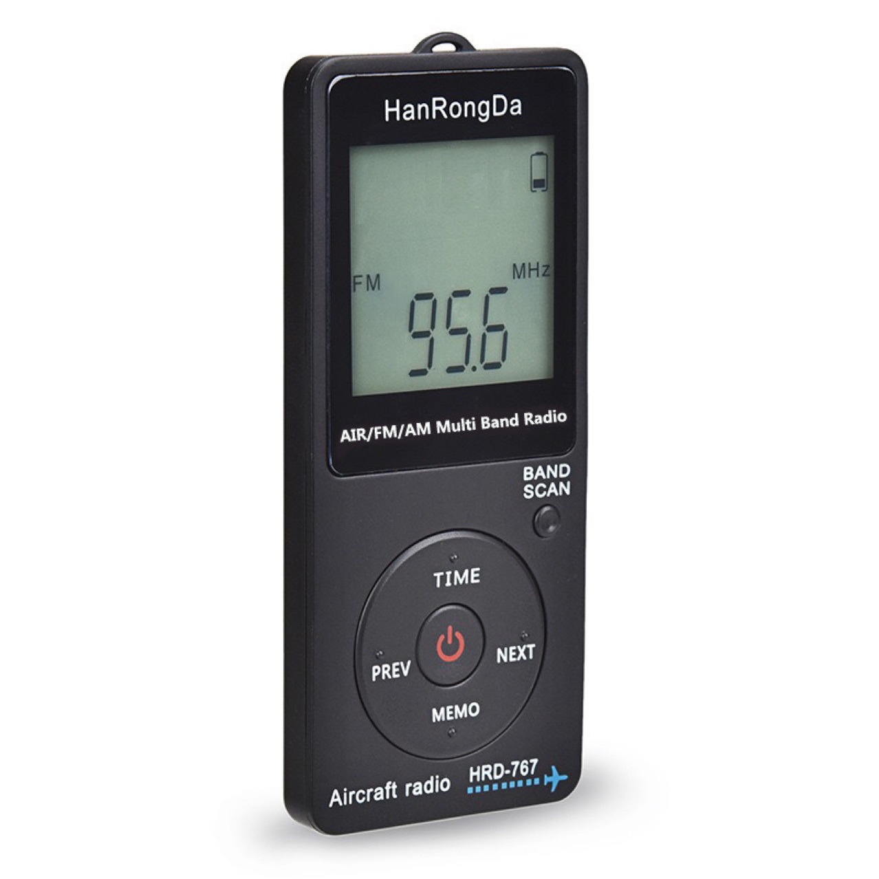 767 mini aviación portátil de radio FM de doble banda incorporada batería de litio FM / AM / AIR viaje LCD