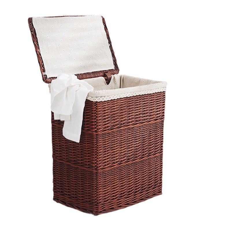 Rattan tejido ropa sucia almacenamiento cesta hogar cesta juguete olla caliente restaurante sucia cesta lavandería cesta
