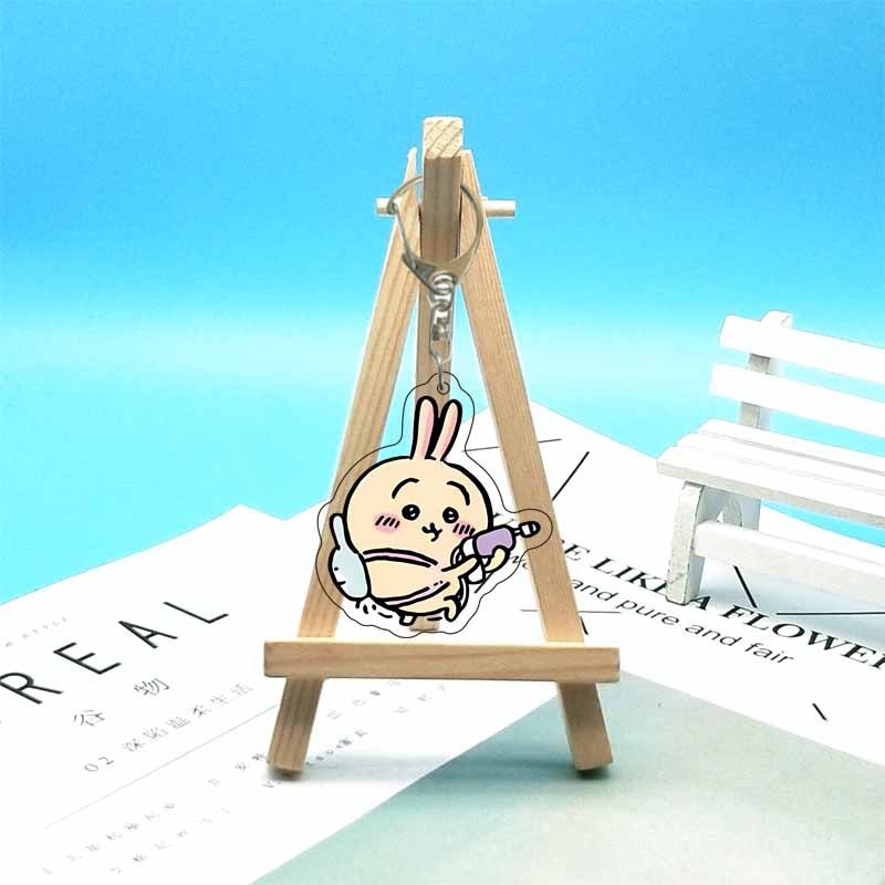 chiikawa ジイカワ ハチ小八 ins 漫画かわいいランドセル小さなペンダントアクリルキーホルダー|undefined