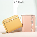 YADAS钱包小花花独特设计女创意短款两折coinpurse钱包