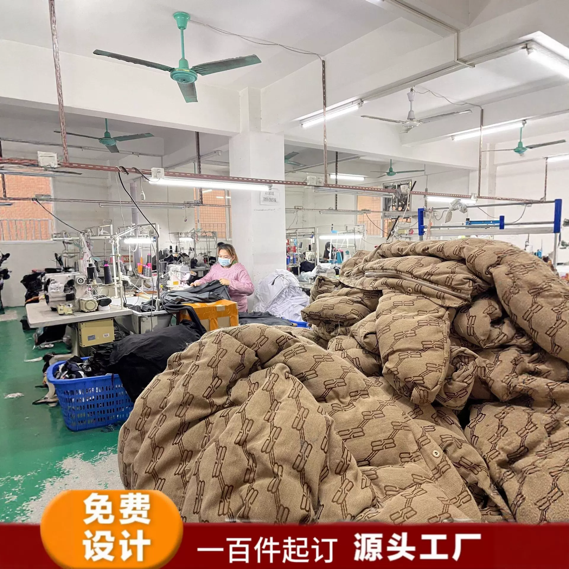 服装工厂男装工作服秋冬羽绒服定制加工车间工厂 工地袄加工