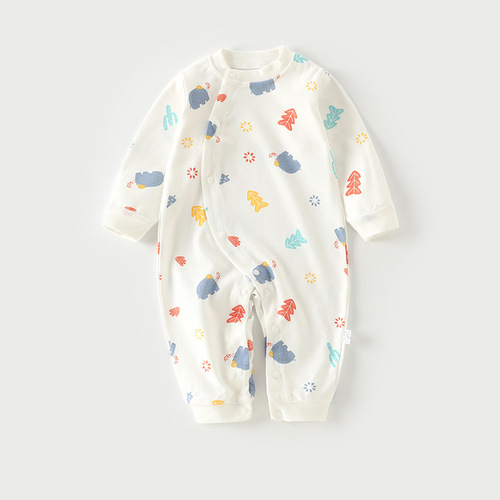 Baby clothes, spring and autumn pure cotton long-sleeved rompers, newborn autumn clothes, toddler pajamas, male and female baby onesies