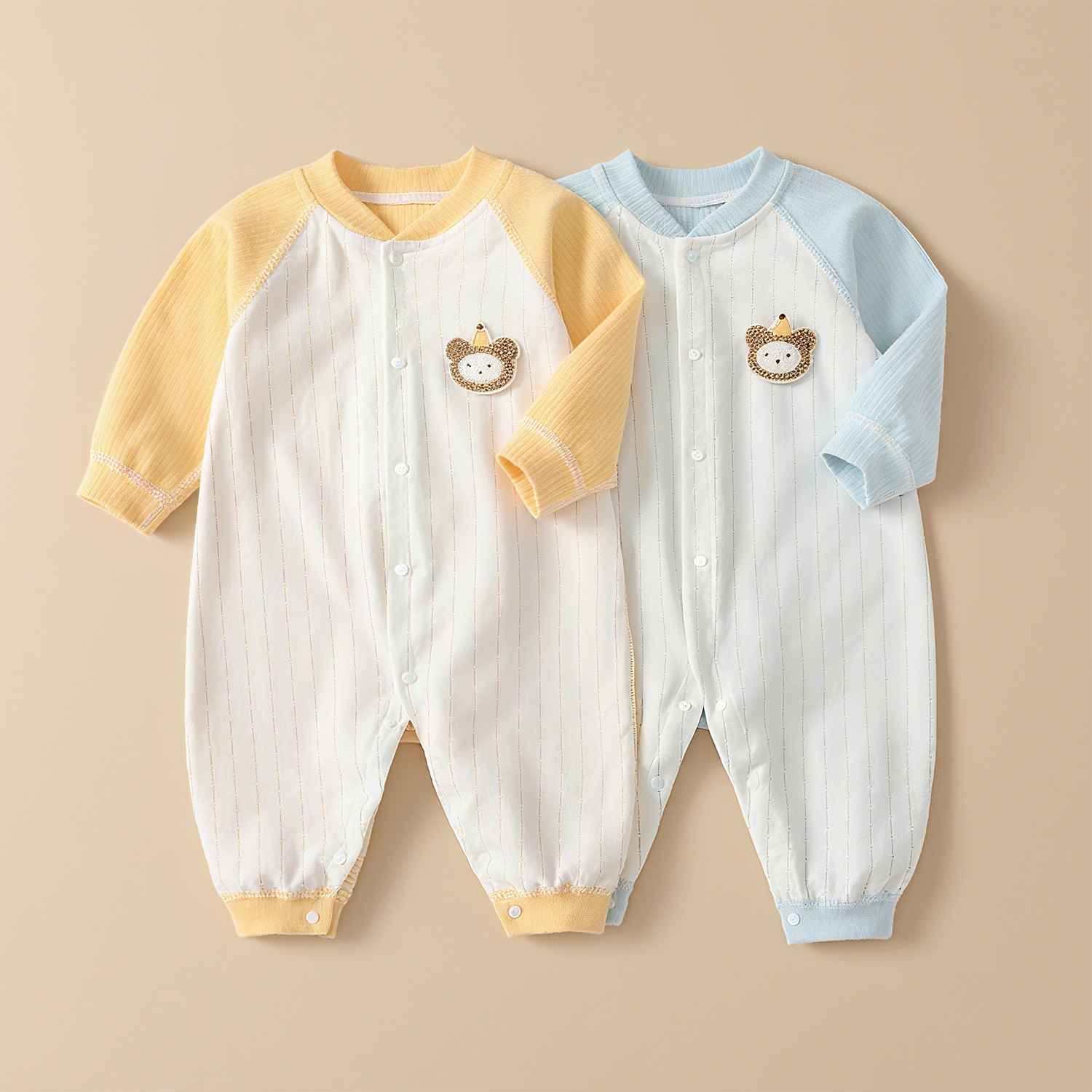 Baby Jumpsuits, Autumn and Winter Soft Velvet Cotton Baby Clothes, Men's and Women's Newborn Baby Clothes, Warm Base Intimates