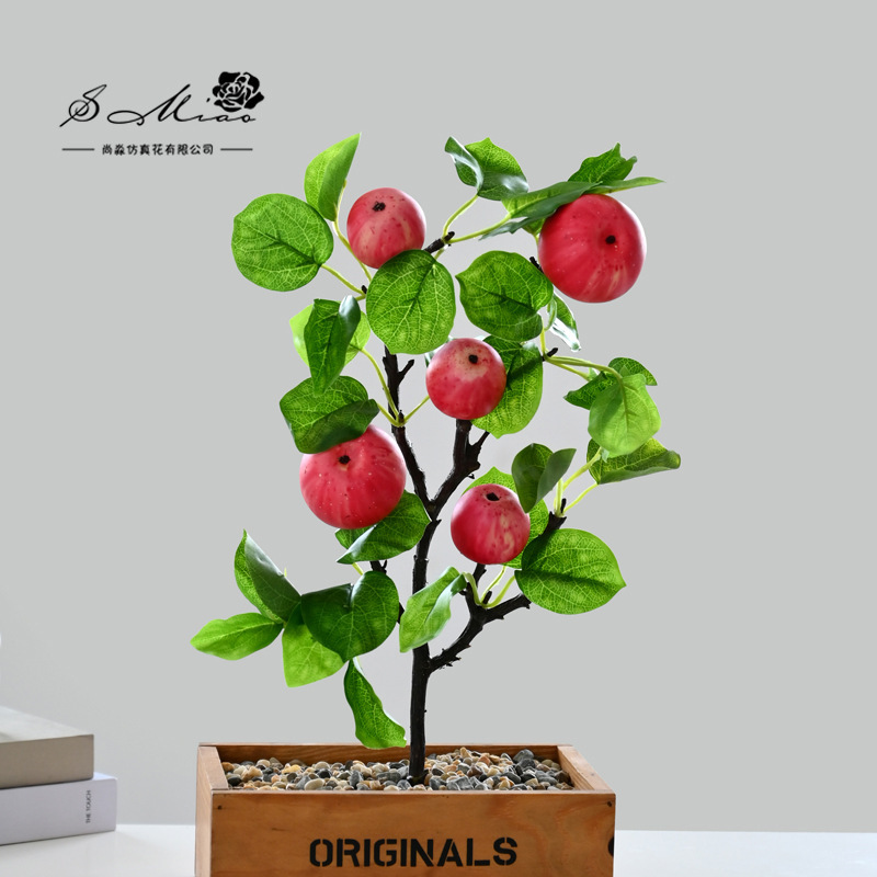 Flores artificiales, estilo pastoral, bonsái pequeño de frutas simuladas, decoración de interiores, suministro directo de fabricantes, dropshipping de flores artificiales, plantas en maceta simuladas image 14