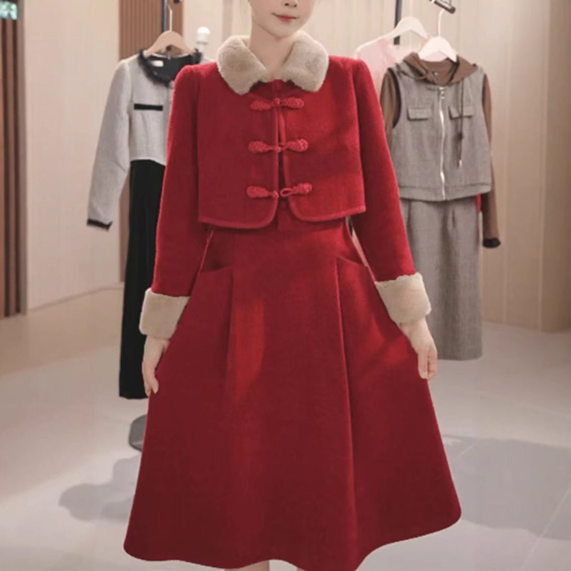  冬  L-5XL 大きいサイズ 上下セット