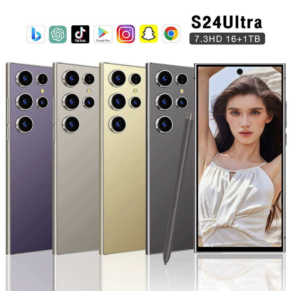 Смартфон S24Ultra, встроенное перо, большая перфорированная HD‑панель, память 128 ГБ–1 ТБ