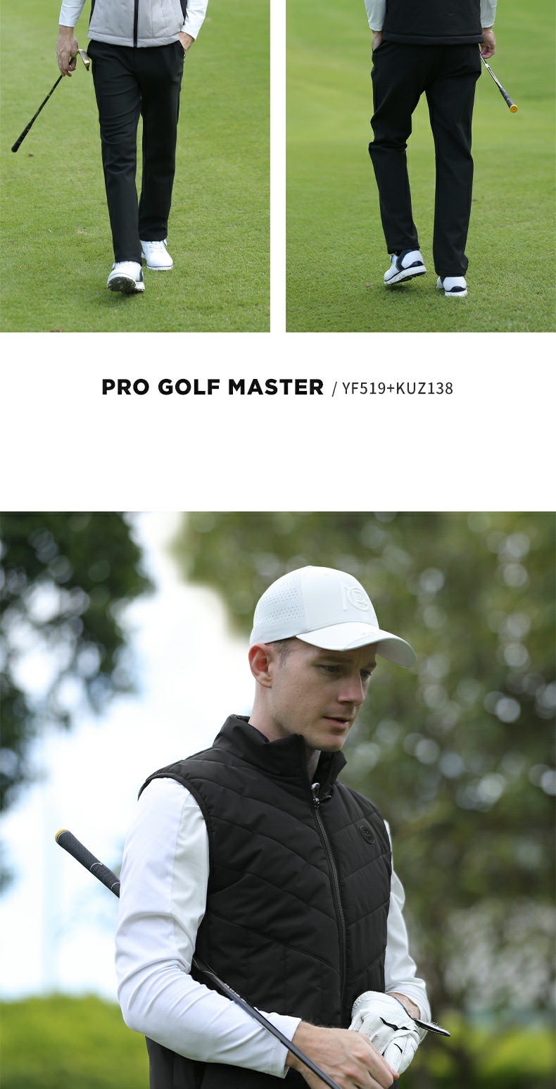 Áo ghi lê golf PGM nam chần bông giữ ấm mùa thu đông — YF519-Áo khoác bông đen [chần bông], YF519-Áo khoác cotton xám [chần bông], YF517-Áo khoác màu đỏ [90% lông vịt trắng], YF517-Áo khoác đen [90% lông vịt trắng] chi tiết 9