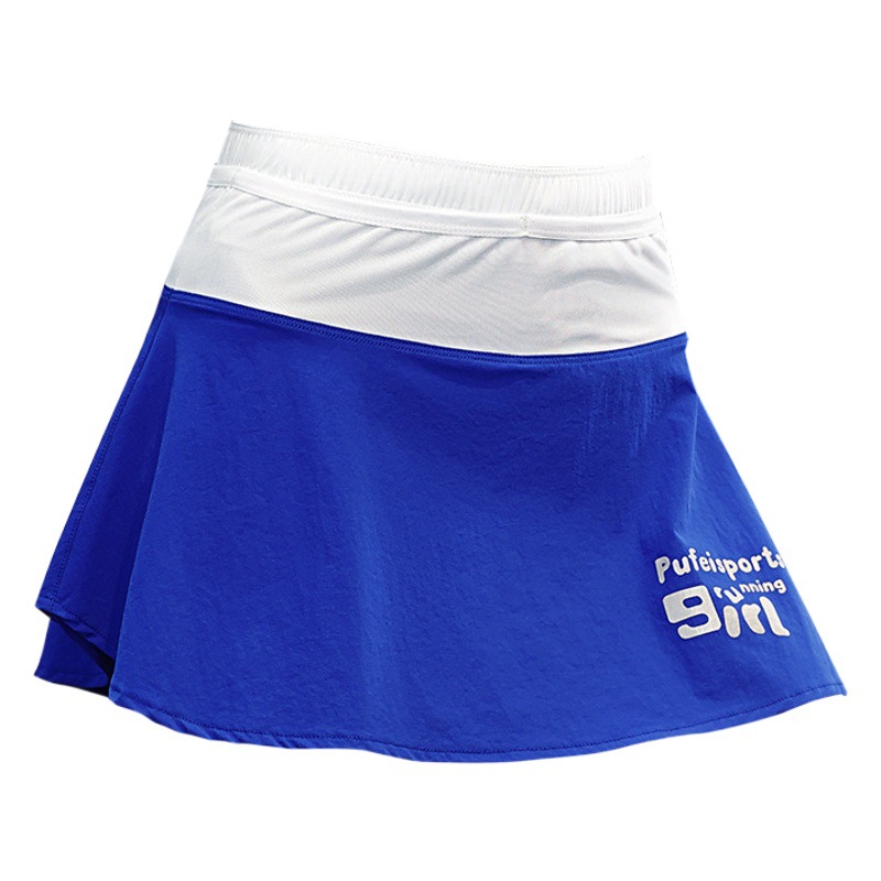 Sports Skirt Fake Two-piece Anti-light Loose Casual Yoga Fitness Running Quick-dry Tennis Skirt Multi-pocket Culottes