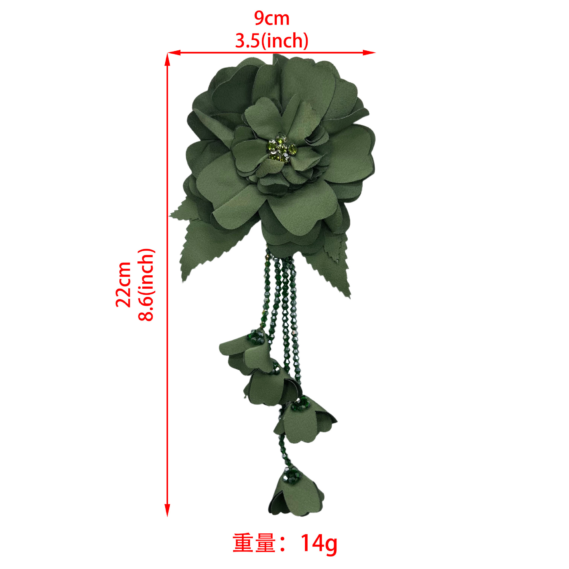 pétalos multicapa estereoscópicos frescuras flores de cristal pines cosidos a mano ropa DIY accesorios para el cabello sombreros cortinas