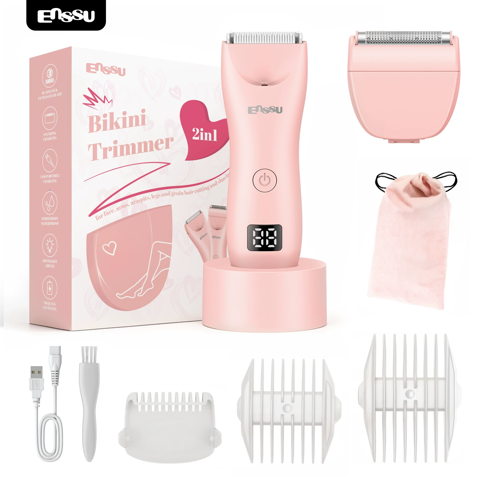 Новая женская бритва для бикини, электрическая машинка для стрижки волос, домашнее бритье, волосы в подмышках, женское бритье для всего тела, моющееся