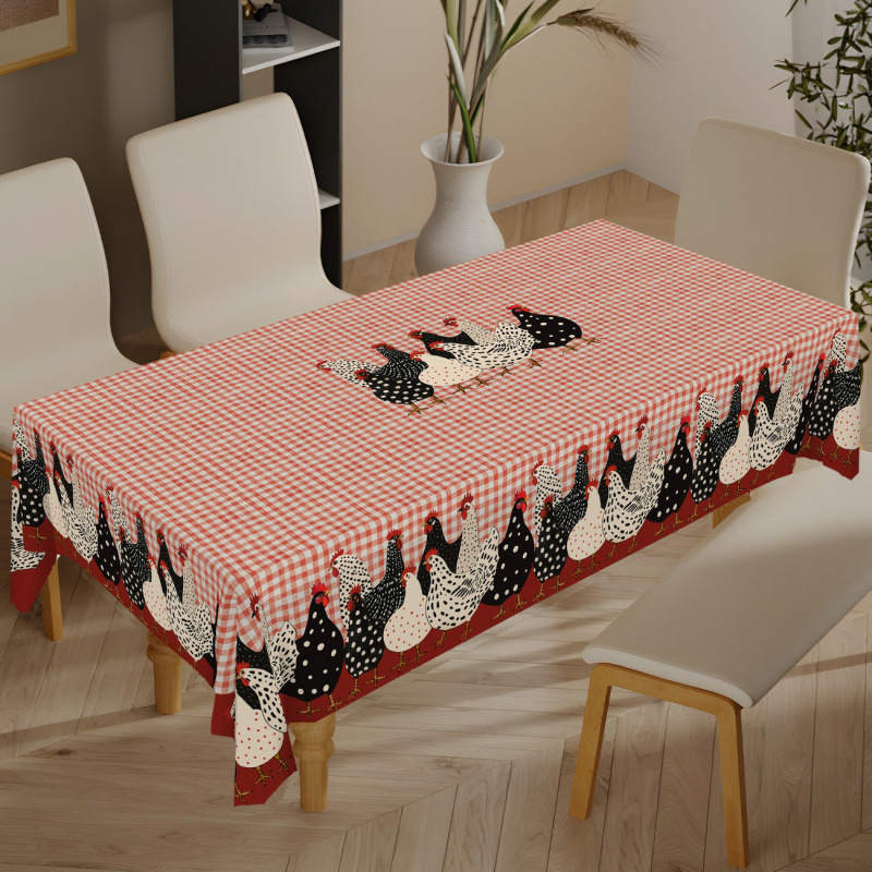 Nuevo manto de mesa de Navidad árbol de Navidad muñeco de nieve alce impresión digital manto de mesa transfronteriza amazónica decoración festiva image 10