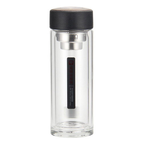 Kangdi 2137 Double Layer Glass Cup High Borosilicate Business Office Cup Gift Cup Heatproof Water Cup