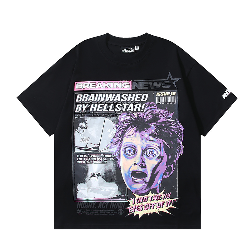 Venta al por mayor versión correcta pa marca de moda manga larga Camiseta palmera espalda Carta Grande logo manga de Batwing OS gota hombro superior