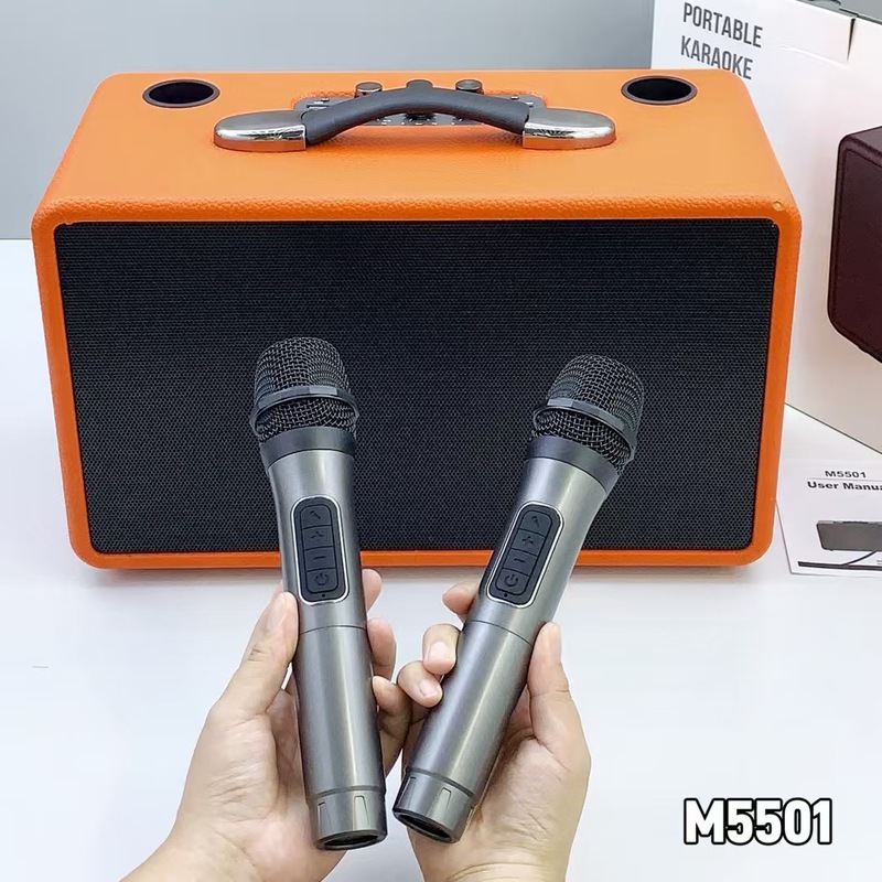 M5501携帯bluetoothスピーカーダブル5インチ低音スピーカー携帯広場舞カード音響ダブル無線マイク|undefined