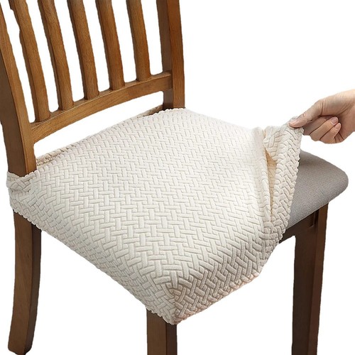 Cross-border embroidered chair cushion cover solid color elastic chair cover set hotel household dining chair cover set wholesale