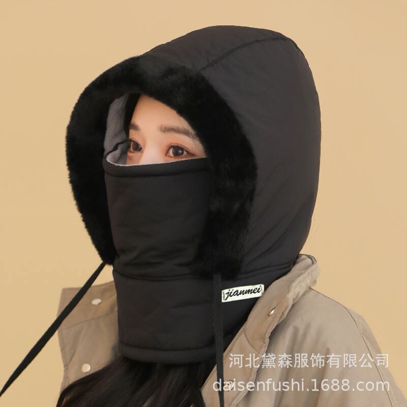 跨境冬季面罩帽户外骑行防风防寒抓绒头套帽加厚保暖风雪帽面罩帽|undefined