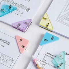 Acrylic document corner clips, transparent book corner clips, student test paper clips, office document storage clips