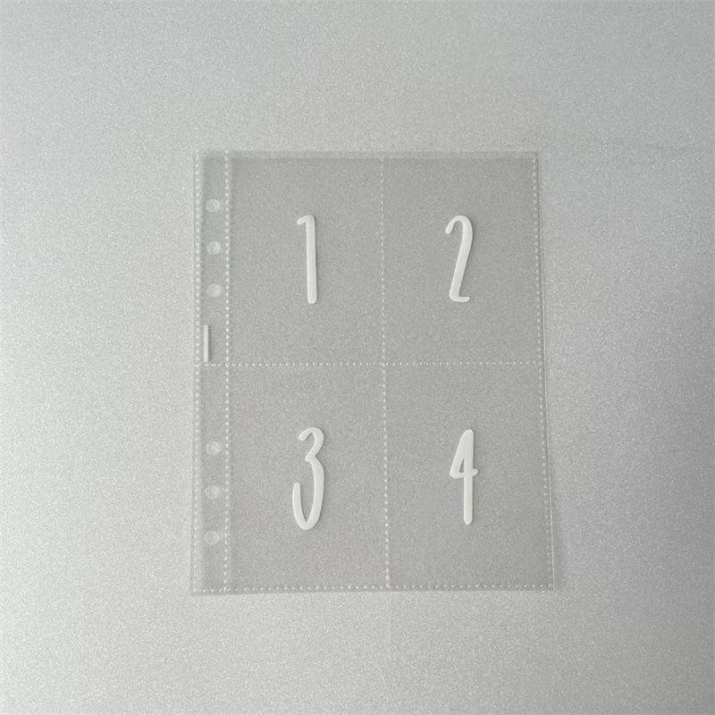 Venta caliente transfronteriza A5 transparente de seis agujeros de cuatro rejillas 1-100 Impresión digital página interior Foto Libro de tarjetas de hojas sueltas página interior de hojas sueltas