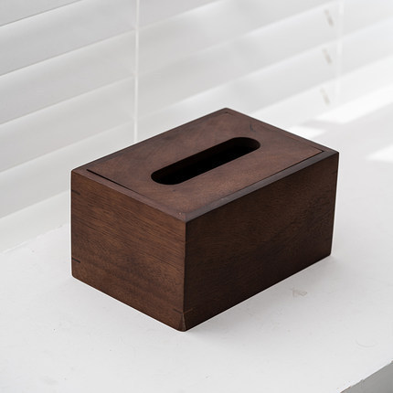 Caja de pañuelos de nogal negro hogar caja de pañuelos de estilo chino sala de estar multifuncional caja de almacenamiento de madera maciza mesa de té caja de organización