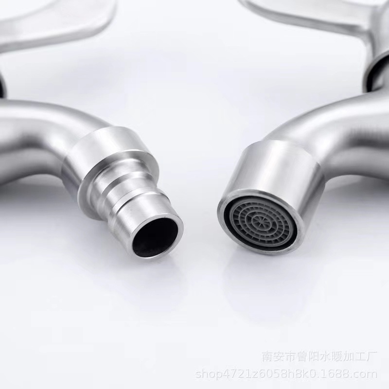 Stainless steel faucet, 4-point household mop sink, extended outdoor anti-freezing and anti-cracking quick-opening 304 washing machine faucet undefined