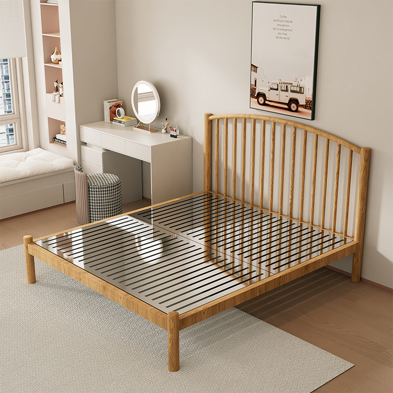 Soft curved bedside oak color + 23 beams