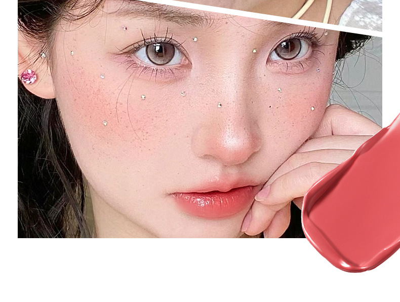 xixi's Light-Hearted Ode Double-headed Lip Gloss Matte Finish for Students to look fair without makeup, not easily stained with water, Clear Mirror Lip gloss undefined