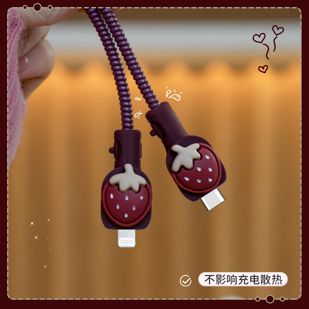 Aplicable para Apple 15 cargador 14 cable de datos iPhone 13 / 12 caso de teléfono celular iPad cuerda de enrollamiento