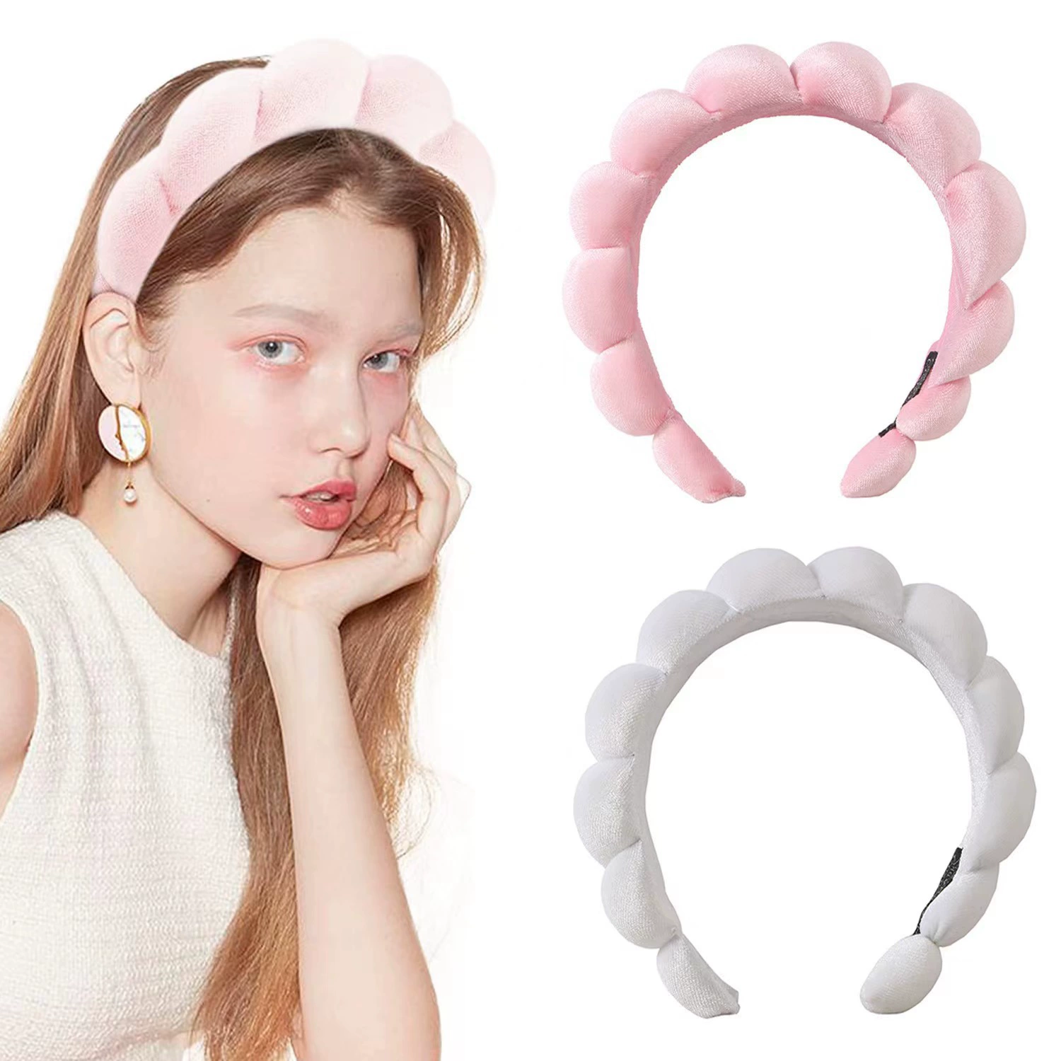 Полотенце для умывания лица, высокая губчатая повязка с хвостиком, новая коллекция, европейский стиль, высокого качества