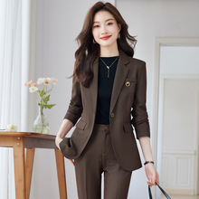 秋冬款职业装女套裤商务正装时尚 一粒扣办公室会议出差工作服