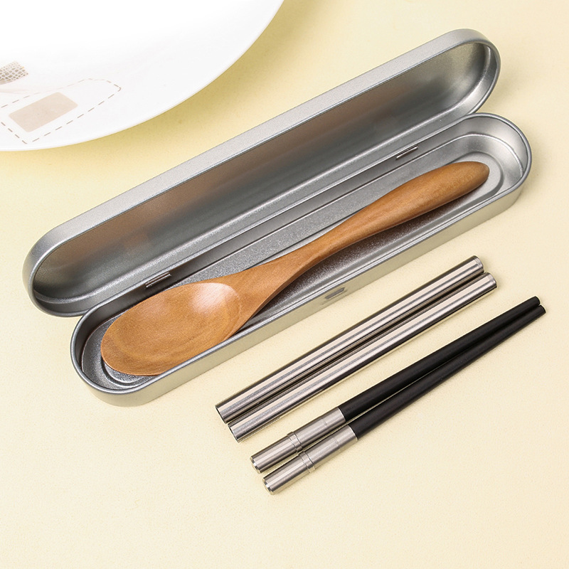 Palillos plegables de viaje Palillos retráctiles portátiles de acero inoxidable de ébano de caoba Juego de vajilla para exteriores Palillos de madera de alitas de pollo