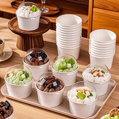 ケーキの紙コップは卵のミルクの箱を焼きます。