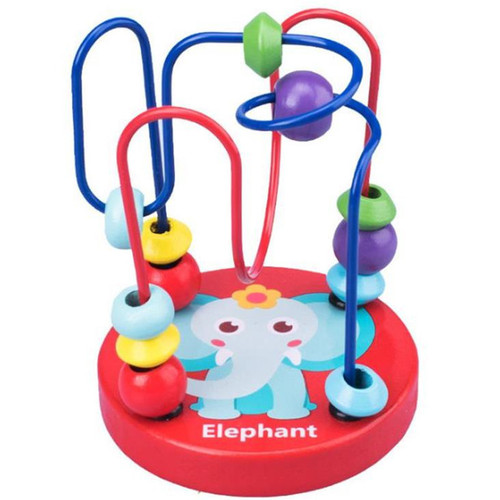 Wooden small beads around the beads kindergarten baby baby children color cognitive intelligence early education teaching aids educational toys