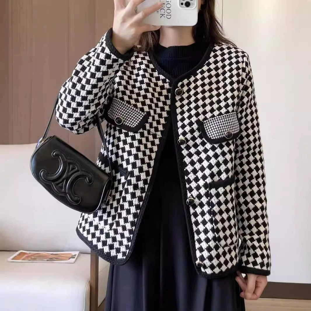 Демисезонная куртка, модный длинный рукав, стиль Chanel, западный стиль