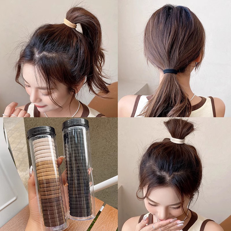 Cuerda para el cabello con cola de caballo alta para mujer 2025 nueva cuerda para el cabello de alta elasticidad y durabilidad para niñas con funda de goma para el cabello