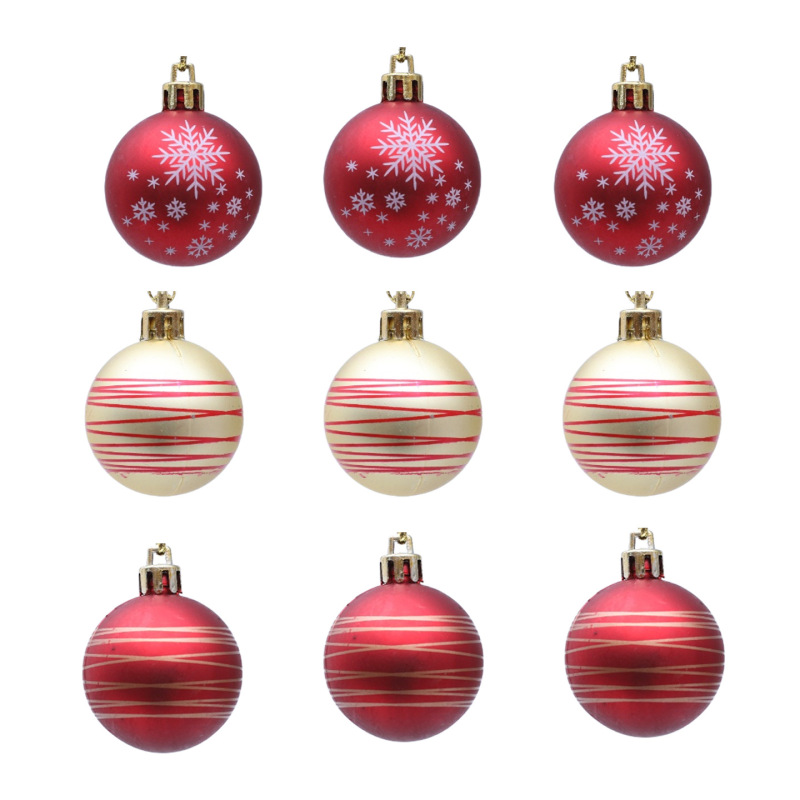 クリスマスボール装飾ギフトボックス電気メッキボールクリスマスツリーペンダント塗装ボールフラワーボール装飾ボール結婚式 4 センチメートル 12 個|undefined