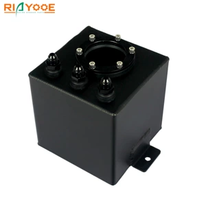Car modification 2L auxiliary fuel tank Oil pot single hole fuel pump aluminum alloy fuel tank AN6 connector
