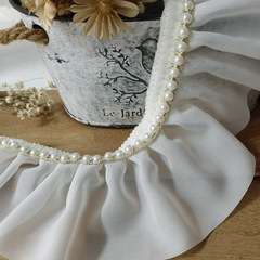 7cm Pearl Curtain Edge, Luxurious French Country Style Decorative Border, Balcony Sheer Side Accessory, Supplementary Material Splicing