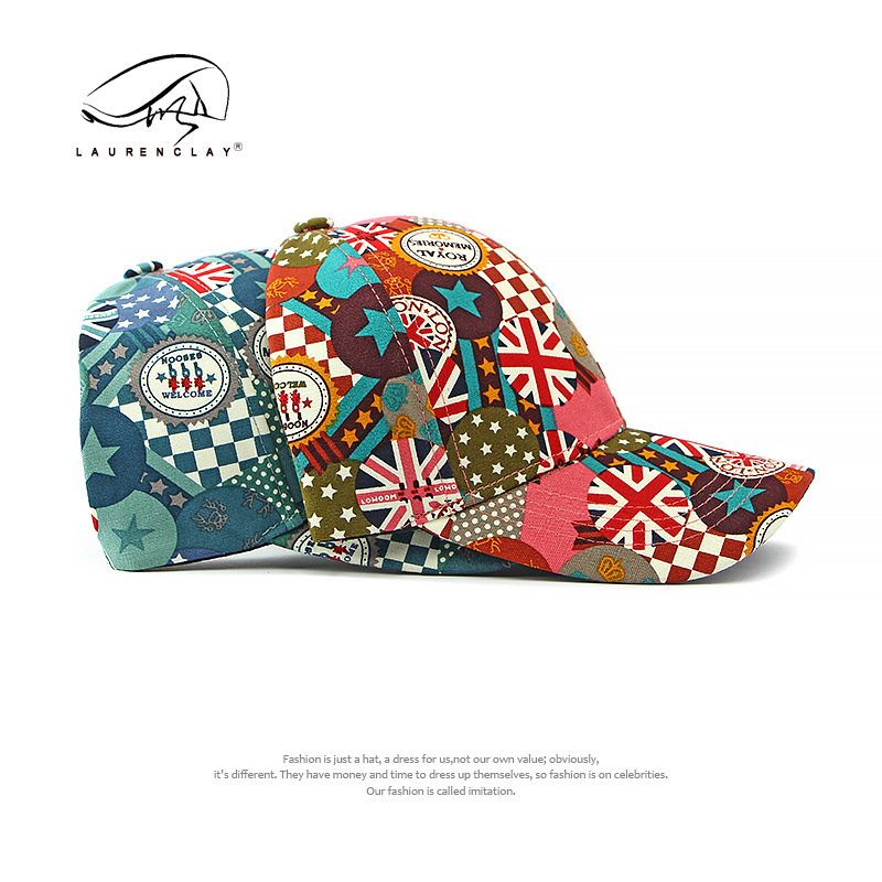 Cappello da baseball con visiera rigida e graffiti di tendenza della personalità, berretto da uomo e da donna con protezione solare, stile britannico_voghion.com