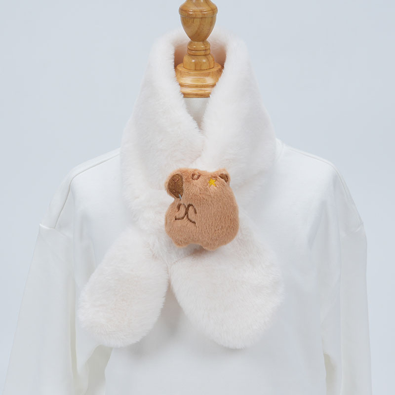 Children's Scarf for Women in Autumn and Winter Baby Cute Cartoon Plush Scarf for Girls and Kidsren Korean Thickeneded Warm Neck Cover for Men