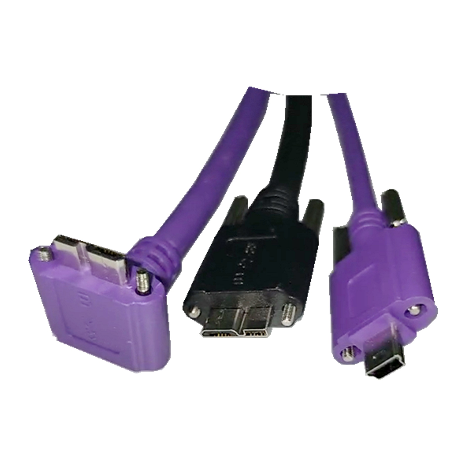 USB2.0 B公方口数据线 带螺丝孔可固定工业相机连接线1/1.5/3/5米