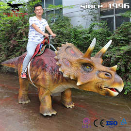 春节引流骑行乘走甲龙三角龙亲子游乐场大型仿真恐龙生产制作厂家
