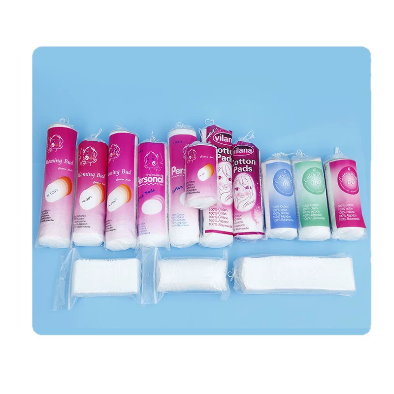 Новые 60 штук чистого хлопкового макияжа для трансграничного применения для очищения лица, удаления макияжа без остатков, ежедневного влажного компресса, увлажняющего универсального макияжа.