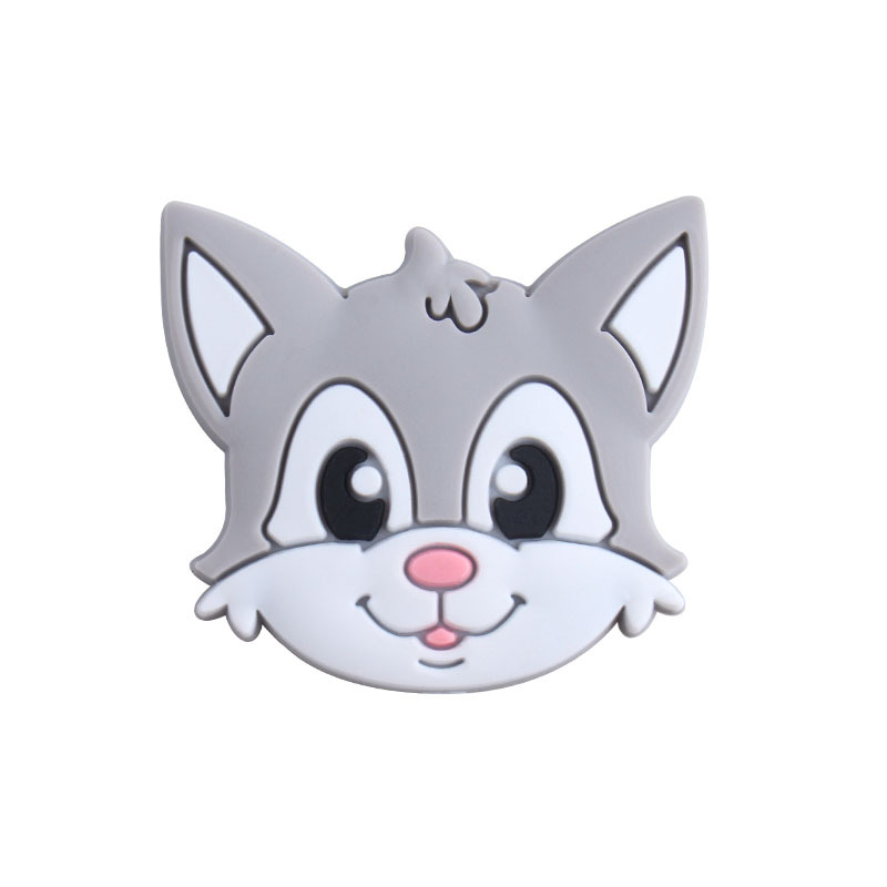 DIY creativo bebé suministros de dibujos animados animal Fox gato silicona joyería bebé chupete cadena molar mordedor pulsera accesorios